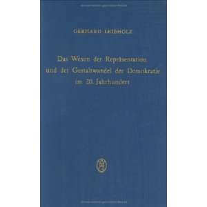   Demokratie Im 20. Jahrhundert (9783110010985) Gerhard Leibholz Books