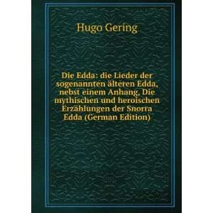   ErzÃ¤hlungen der Snorra Edda (German Edition) Hugo Gering Books