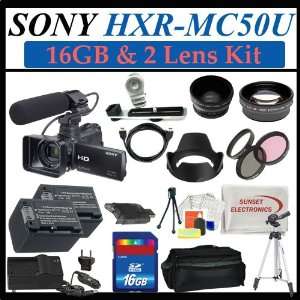  Sony Hxr mc50u Ultra Compact Pro Avchd Camcorder with 16gb 