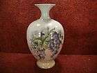 VICTORIA AUSTRIA Grapes Turquoise Blush 7 Vase c1910