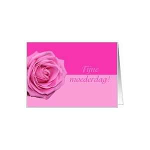  dutch Happy Mothers Day   pink rose on pink Card Health 