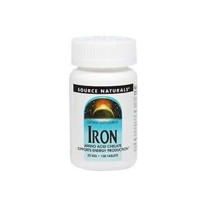  Iron 25 mg Amino Acid Chelate 25 mg 100 Tablets Health 