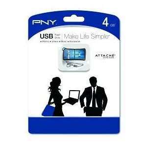  PNY TECHNOLOGIES, INC., PNY Attache USB Drv 4GB Micr Blu 