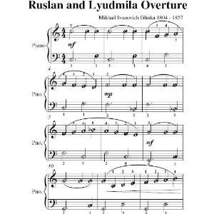   Lyudmila Overture Glinka Easy Piano Sheet Music Mikhail Glinka Books