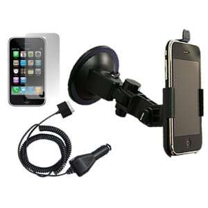   Apple iPhone 3G 3GS 4 4G HD with In Car Charger & LCD Screen Protector