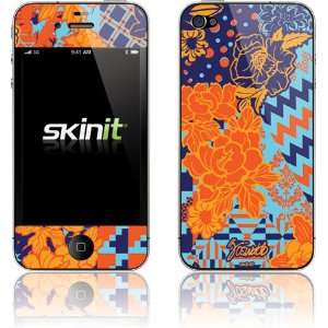  Floral Orange Mint skin for Apple iPhone 4 / 4S 