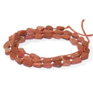  Beads Goldstone Pear Beads Strand 15 Patio, Lawn 