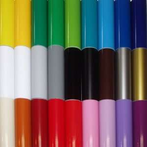 of Assorted Glossy Colors of Permanent Adhesive Backed Vinyl for Craft 