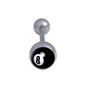  8 Ball Tongue Ring Barbell Body Jewelry Eight Pool NR 