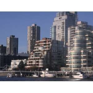 Vancouver Skyline From Granville Island, British Columbia, Canada 