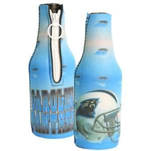   Panthers Full Color Zipper Long Neck Bottle Coolie