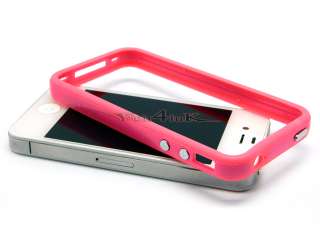 BRAND NEW PINK BUMPER CASE TRIM SIDE PROTECTOR FOR APPLE IPHONE 4 4S 