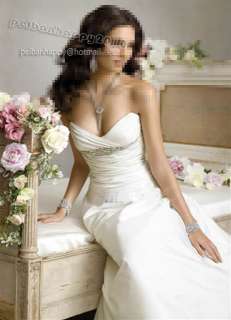 sleeveless pleated new white wedding dress size4 6 8 10 12 14 16 