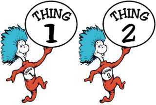 Thing 1 and Thing 2 Iron on Transfer  
