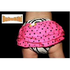   Cloth Diaper Cover/Ruffles/Petti Bloomer  ZEBRA WITH POLKADOTS Baby