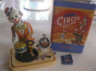 Fossil Circus Pocket Watch in Tin Box with Clown NIB  