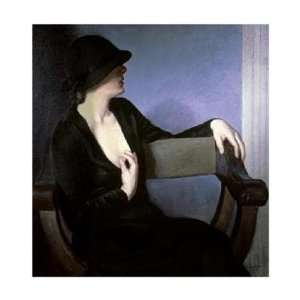  Bernhard Gutmann   Woman In Black Giclee Canvas