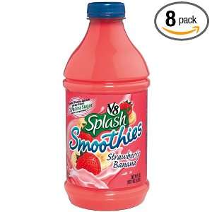 V8 Splash Smoothie, Strawberry & Banana, 46 Ounce Bottles (Pack of 8)