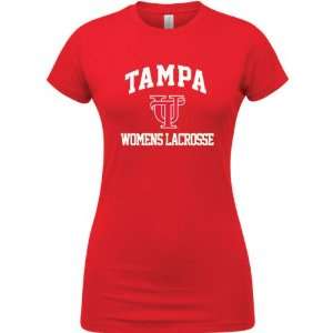  Tampa Spartans Red Womens Womens Lacrosse Arch T Shirt 