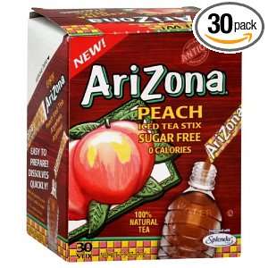 Arizona Tea Sugar Free, Peach Tea Stix, 3.1000 ounces (Pack of30 