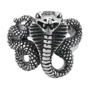  Size 13   Inox Jewelry Cobra Snake 316L Stainless Steel 