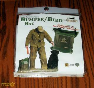 AVERY GREENHEAD GEAR DOG BUMPER DUMMY BIRD BAG NEW 700905018598 