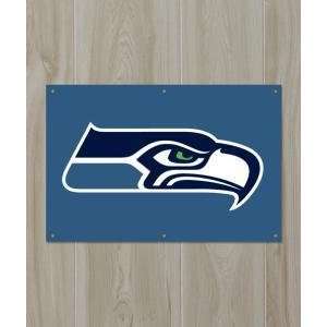  Seattle Seahawks Applique Embroidered Fan Wall Banner 3ft 