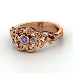  Summer Palace Ring, 14K Rose Gold Ring with Sapphire 