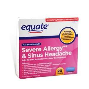 Equate   Severe Allergy & Sinus Headache, 20 Caplets (Compare to 