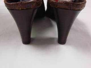 SZ 11 M NEW WOMENS SESTO MEUCCI POLKE CUOIO LEATHER MULES HEELS  