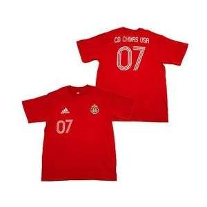  adidas CD Chivas USA Short Sleeve Header T Shirt   Red 