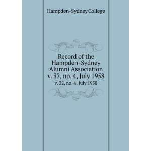   Association. v. 32, no. 4, July 1958 Hampden Sydney College Books