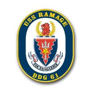  US Navy Ship USS Ramage DDG 61 Decal Sticker 5.5 