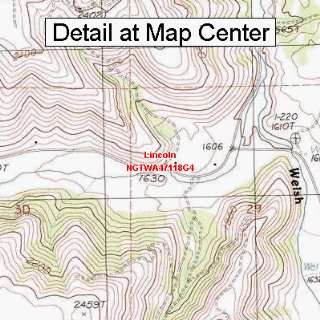 USGS Topographic Quadrangle Map   Lincoln, Washington (Folded 