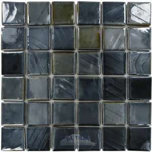  Titanium collection 2 x 2 recycled glass tile on 12 3/8 