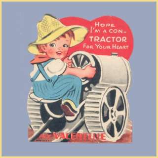 vintage valentine tractor