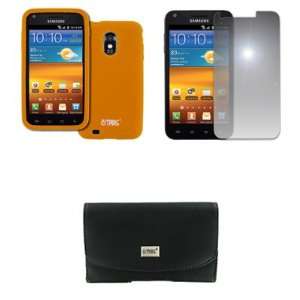   Orange Silicone Skin Cover Case + Mirror Screen Protector [EMPIRE