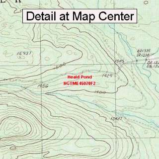  Topographic Quadrangle Map   Heald Pond, Maine (Folded/Waterproof