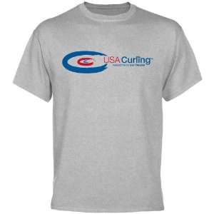  USA Curling House T Shirt   Ash