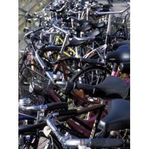  Up of a Line of Parked Bicycles, Amsterdam, the Netherlands (Holland 