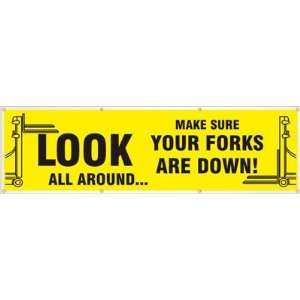   All AroundMake Sure Your Forks are Down Banner Banner, 96 x 28