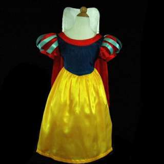 3188UWE7 Party Snow White Princess Girls Dress Sz 5 6Y  