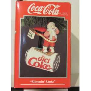  1993 Diet Coca Cola Coke Santa Claus Ornament Slimmin 