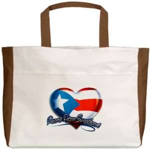   Tote Mocha Puerto Rican Sweetheart Puerto Rico Flag 