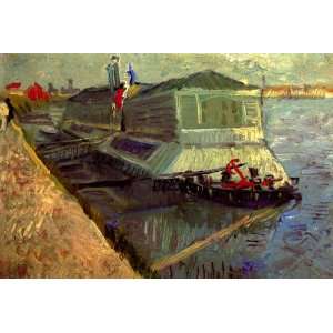  Print   Bathing Float on the Seine at Asniere 35 X 24 
