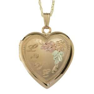    Black Hills Gold by Coleman Gold Love Heart Locket Jewelry