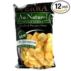Terra Chips Unsalted Au Natural Chips, 6.5 Ounce (Pack of 12)  