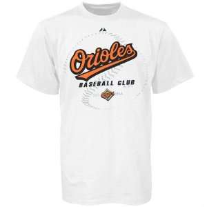  Baltimore Orioles White Baseball Club T shirt