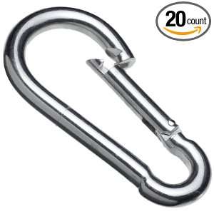 Peerless 4412840 Carbon Steel Fixed Securing Hook Snap Link, Bright 