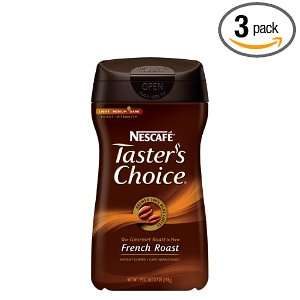 Tasters Choice French Roast Instant Coffee, 7 Ounce Canisters (Pack 